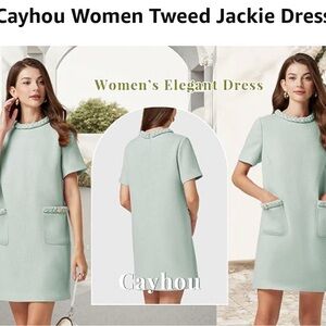 Women’s Tweed Jackie Dress, Mint